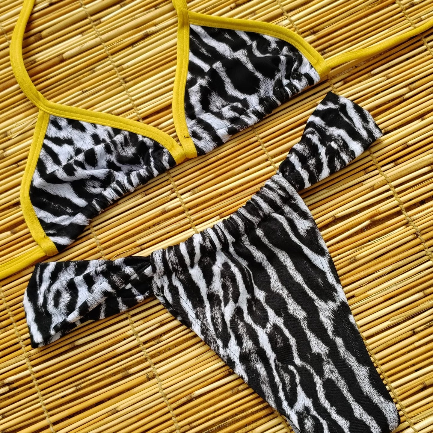 BLACK AND WHITE LEOPARD BIKINI - NO RETURN