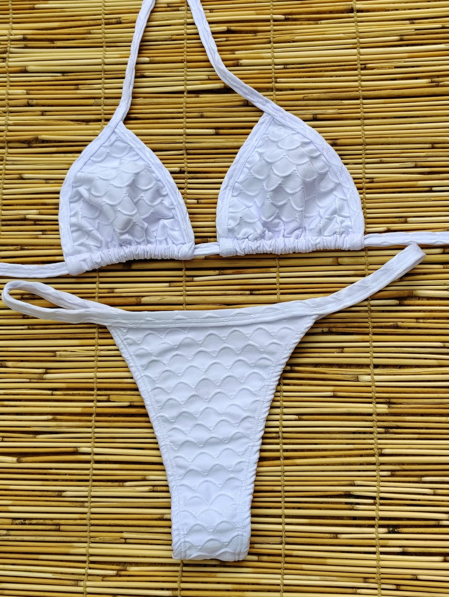 WHITE WAVE THONG BIKINI - NO RETURN