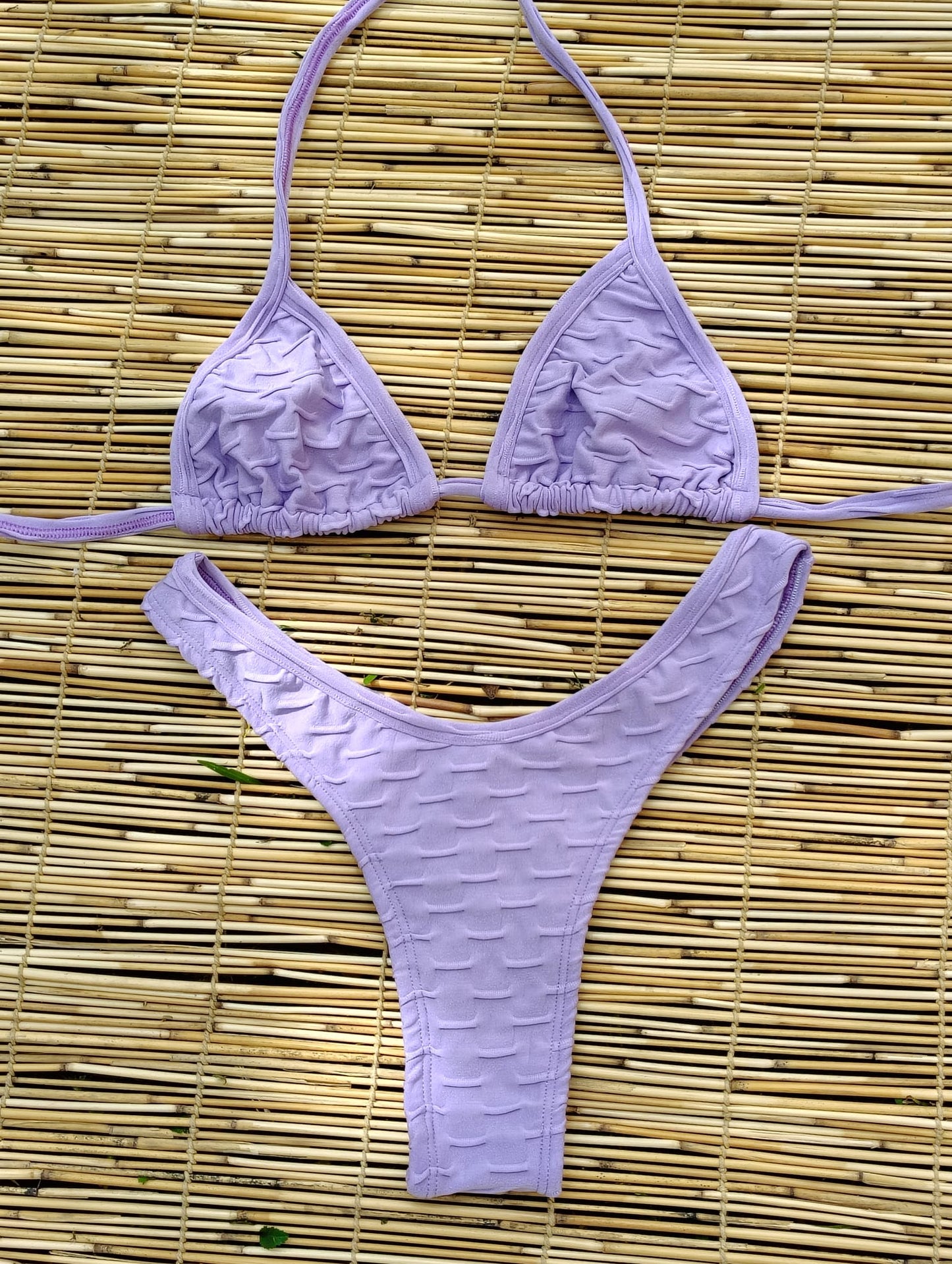 PURPLE WAVE THONG BIKINI - NO RETURN