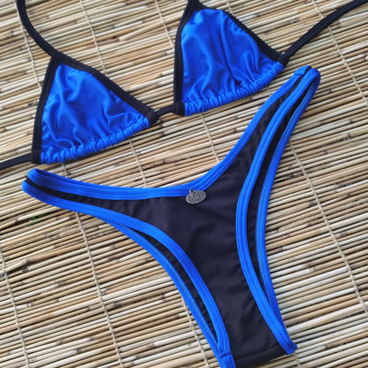 BLACK AND BLUE GORGEOUS BIKINI - NO RETURN